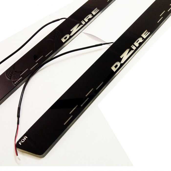 Buy Glossy Black Door LED Footstep Scuff Sill Plate For Maruti Suzuki